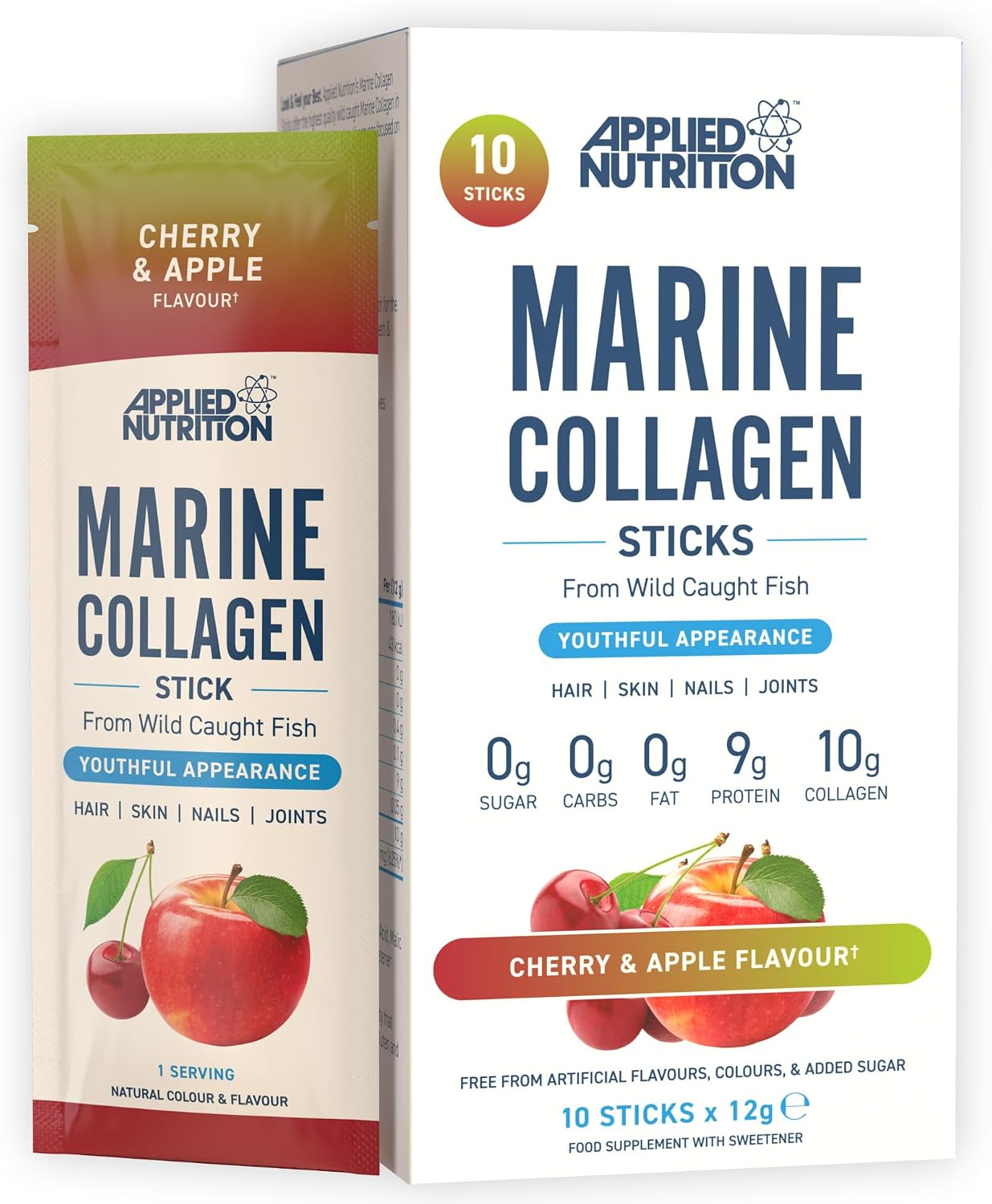 Marine collagen sticks with cherry and apple flavour