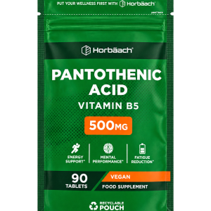 Horbaach vegan pantothenic acid supplement pouch